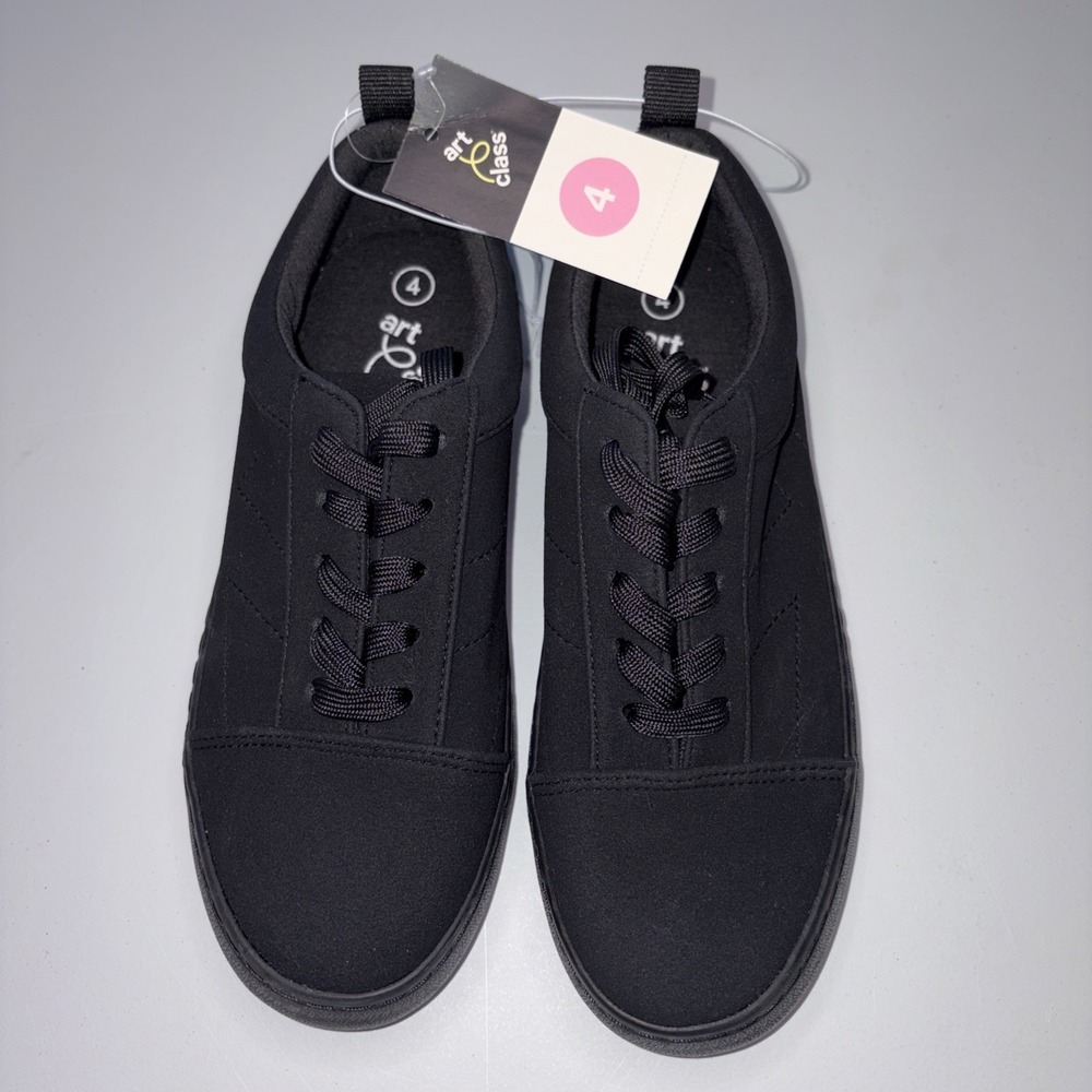 Art Class Kids Garrett Lace up Sneakers Black Size 4
